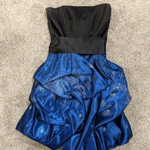 Black and Blue Jessica McClintock Prom Dress